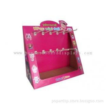 Pink  Corrugated Cute Pop Cardboard Counter Displays fixtur
